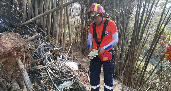 瀘州救援隊裝備科洛急救包執行余燼撲滅任務(wù)